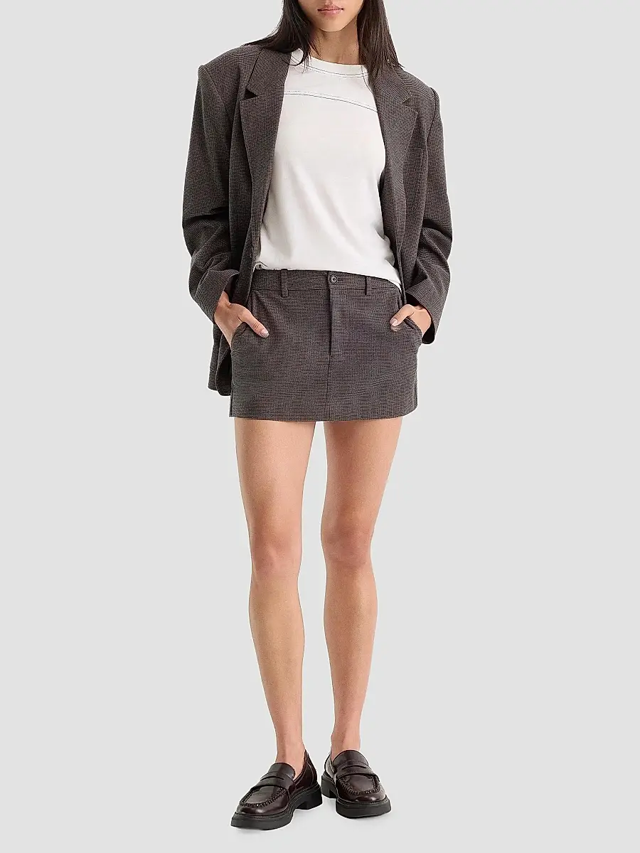 GOOD AMERICAN Women's The Trouser Mini Skirt | Thumbnail 2 GOOD AMERICAN Women's The Trouser Mini Skirt | Thumbnail 2