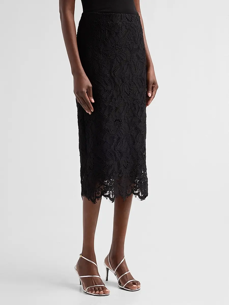 Kobi Halperin Women's Simone Corded Lace Midi Skirt | Thumbnail 4