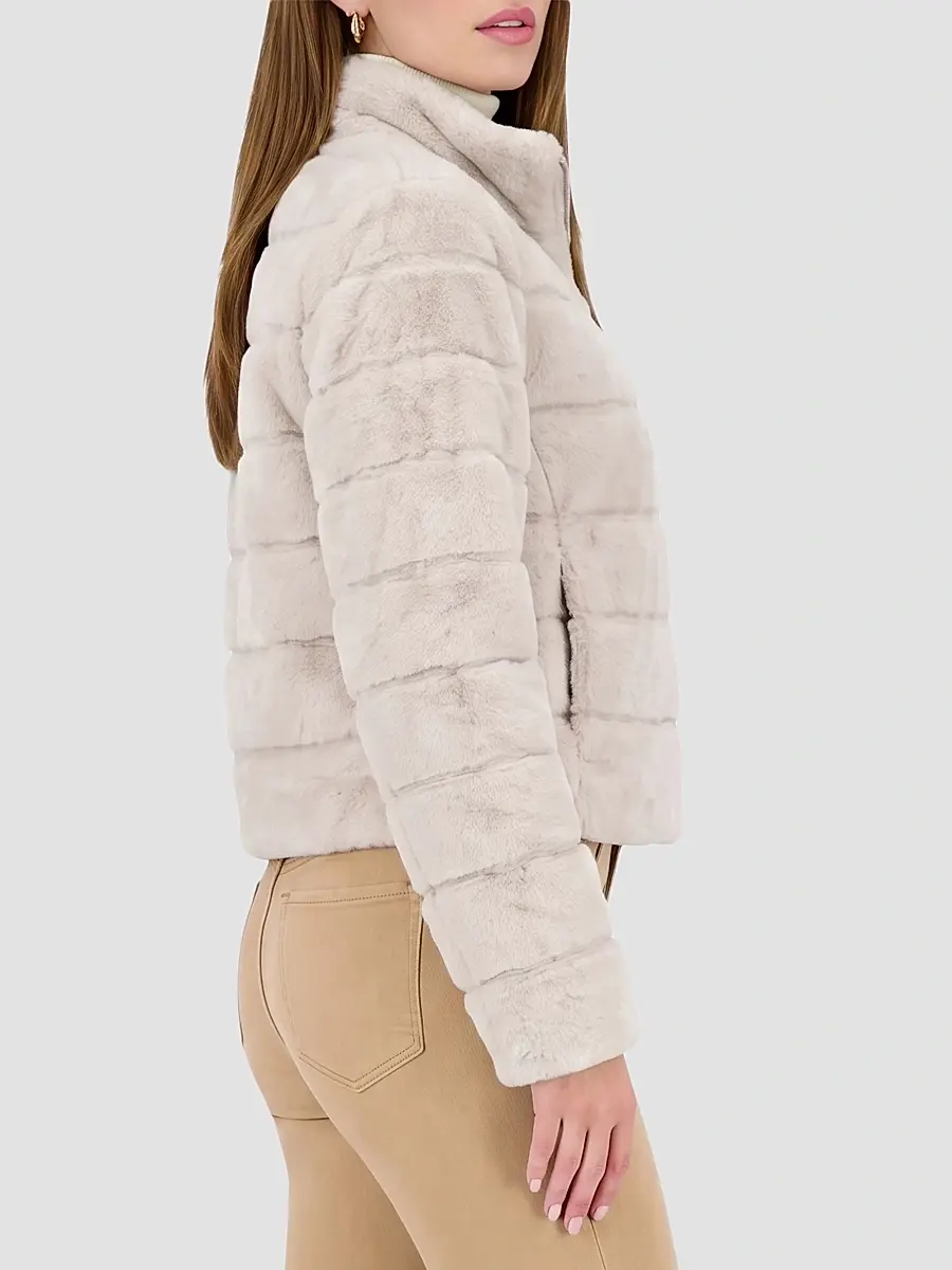 Gorski Women's Reversible Textured Shearling Lamb Jacket | Thumbnail 4 Gorski Women's Reversible Textured Shearling Lamb Jacket | Thumbnail 4