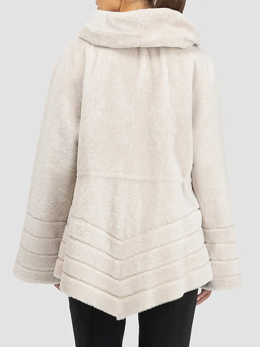 Gorski Women's Reversible Textured Shearling Lamb Jacket | Thumbnail 5 Gorski Women's Reversible Textured Shearling Lamb Jacket | Thumbnail 5