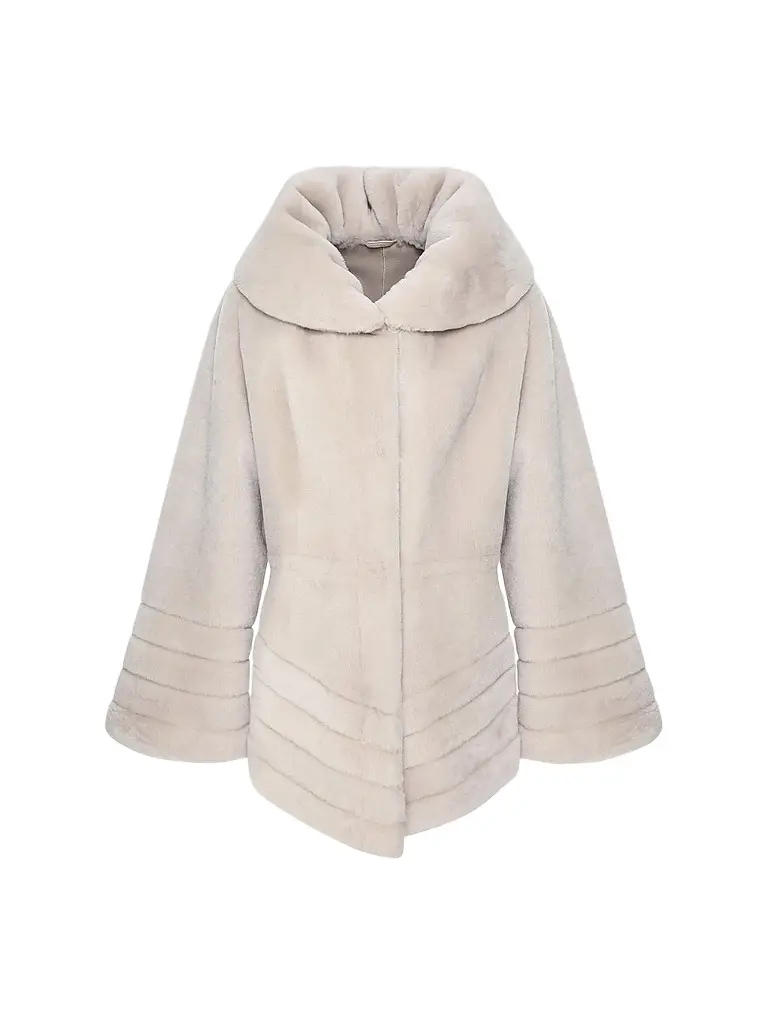Gorski Women's Reversible Textured Shearling Lamb Jacket