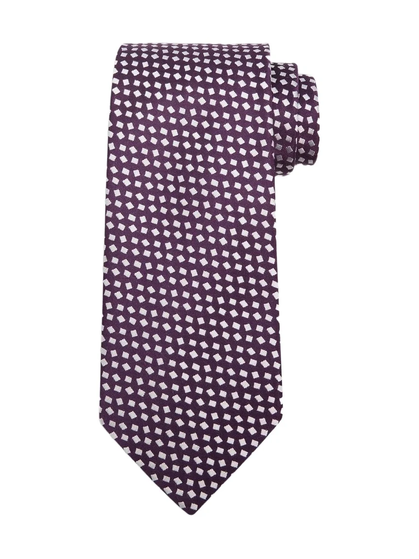 Charvet Men's Micro Diamond Pattern Silk Tie