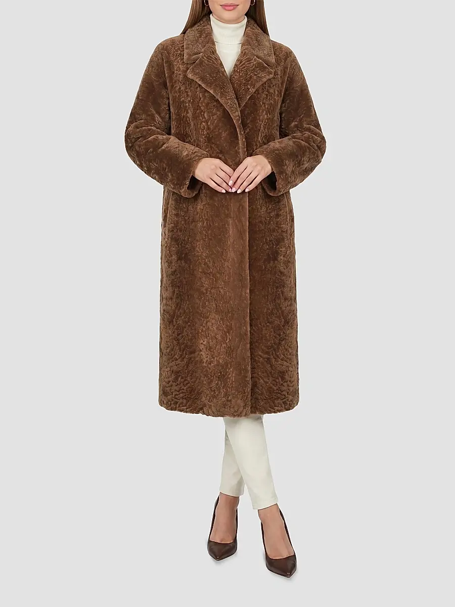 Gorski Women's Reversible Textured Shearling Lamb Short Coat | Thumbnail 3 Gorski Women's Reversible Textured Shearling Lamb Short Coat | Thumbnail 3