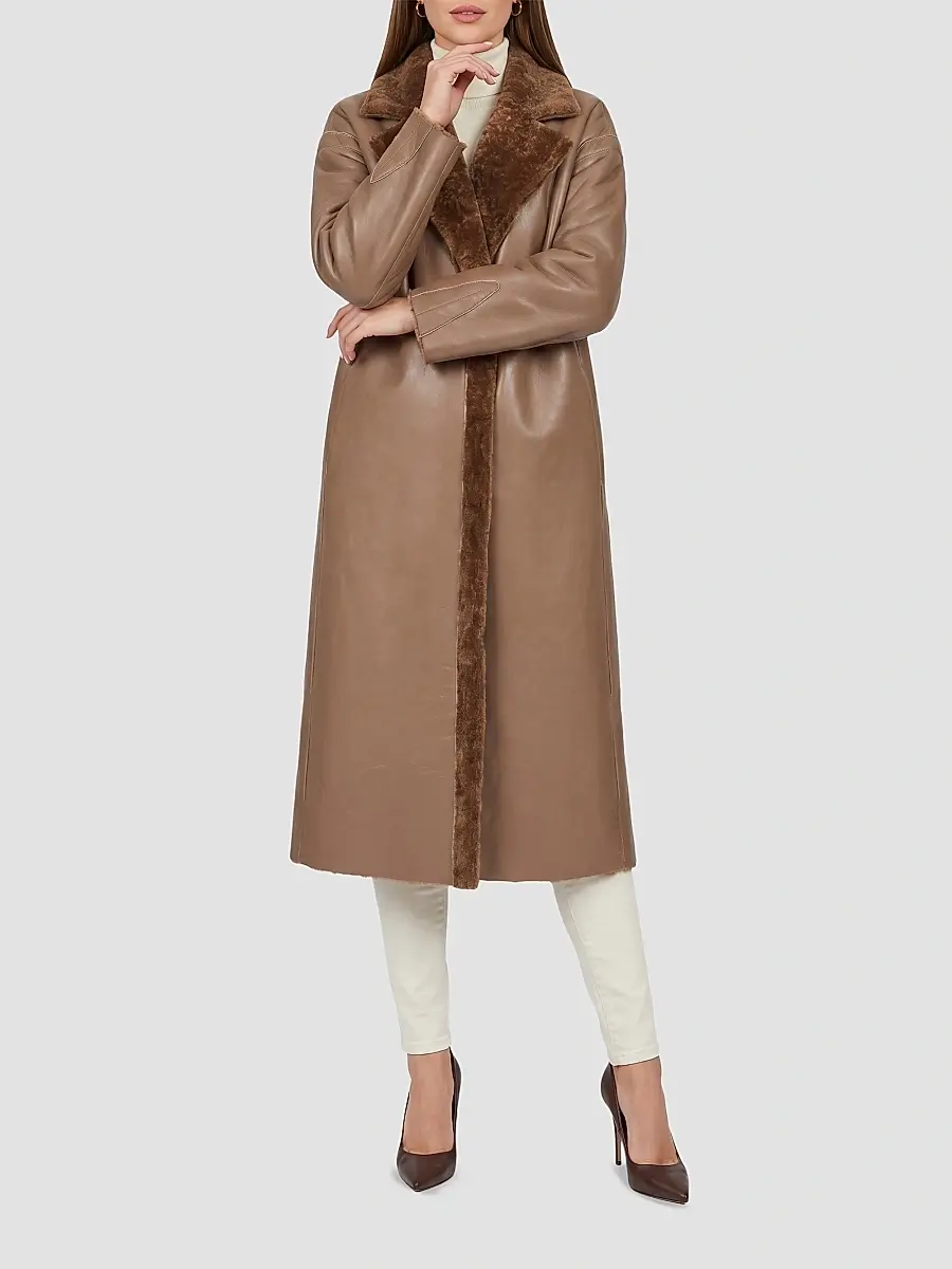 Gorski Women's Reversible Textured Shearling Lamb Short Coat | Thumbnail 6 Gorski Women's Reversible Textured Shearling Lamb Short Coat | Thumbnail 6