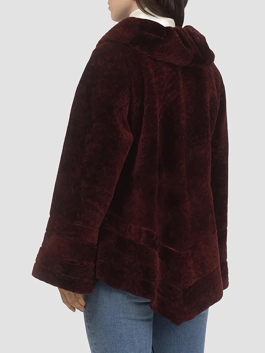Gorski Women's Reversible Textured Shearling Lamb Jacket | Thumbnail 5 Gorski Women's Reversible Textured Shearling Lamb Jacket | Thumbnail 5