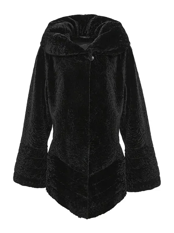 Women's Reversible Textured Shearling Lamb Jacket Women's Reversible Textured Shearling Lamb Jacket