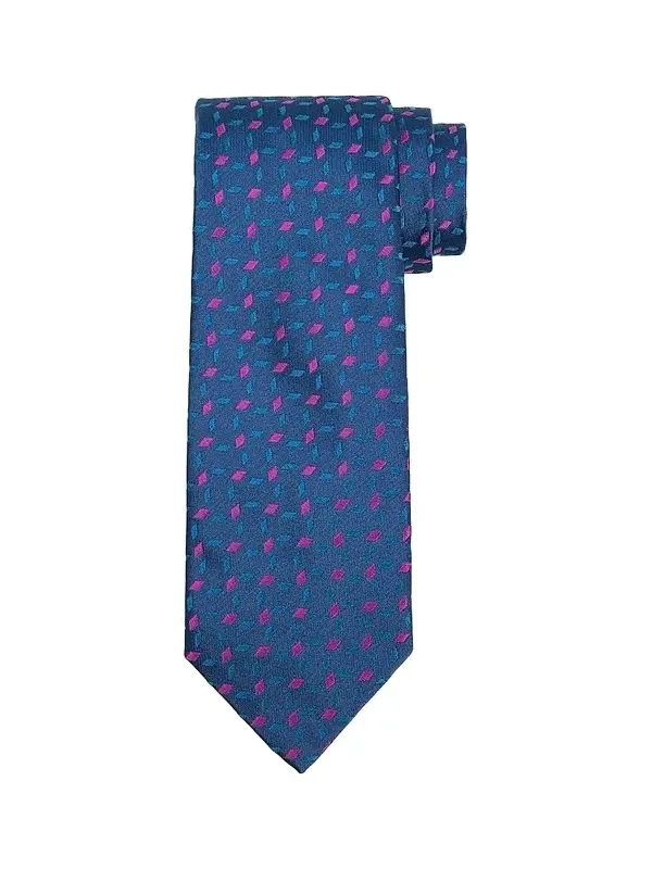 Charvet Men's Diamond Crisscross Pattern Silk Tie