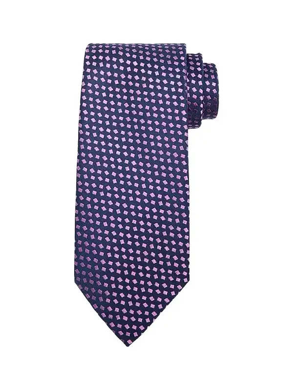 Charvet Men's Micro Diamond Pattern Silk Tie