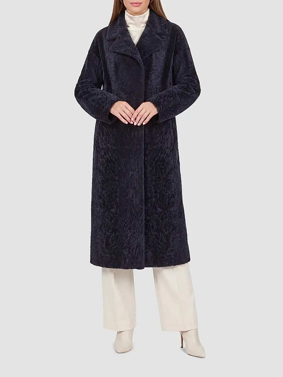 Gorski Women's Reversible Textured Shearling Lamb Short Coat | Thumbnail 3 Gorski Women's Reversible Textured Shearling Lamb Short Coat | Thumbnail 3
