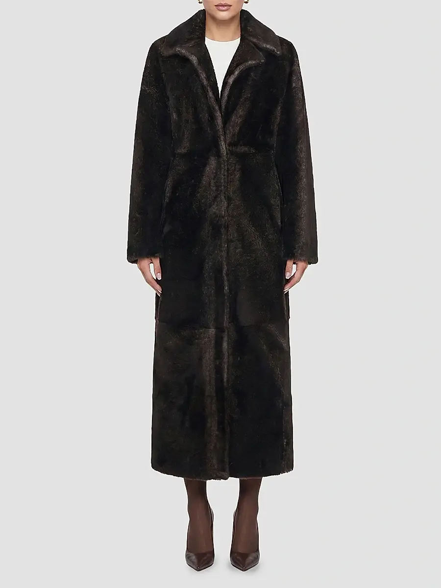 Gorski Women's Reversible Merino Shearling Lamb Belted Coat | Thumbnail 2 Gorski Women's Reversible Merino Shearling Lamb Belted Coat | Thumbnail 2