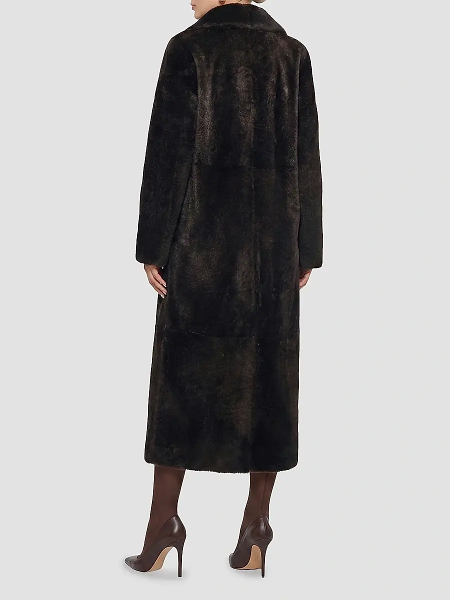 Gorski Women's Reversible Merino Shearling Lamb Belted Coat | Thumbnail 4 Gorski Women's Reversible Merino Shearling Lamb Belted Coat | Thumbnail 4