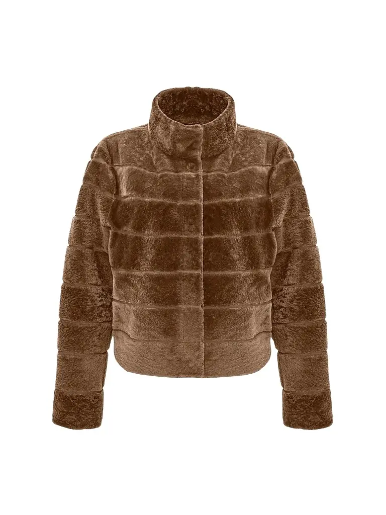 Gorski Women's Reversible Textured Shearling Lamb Jacket