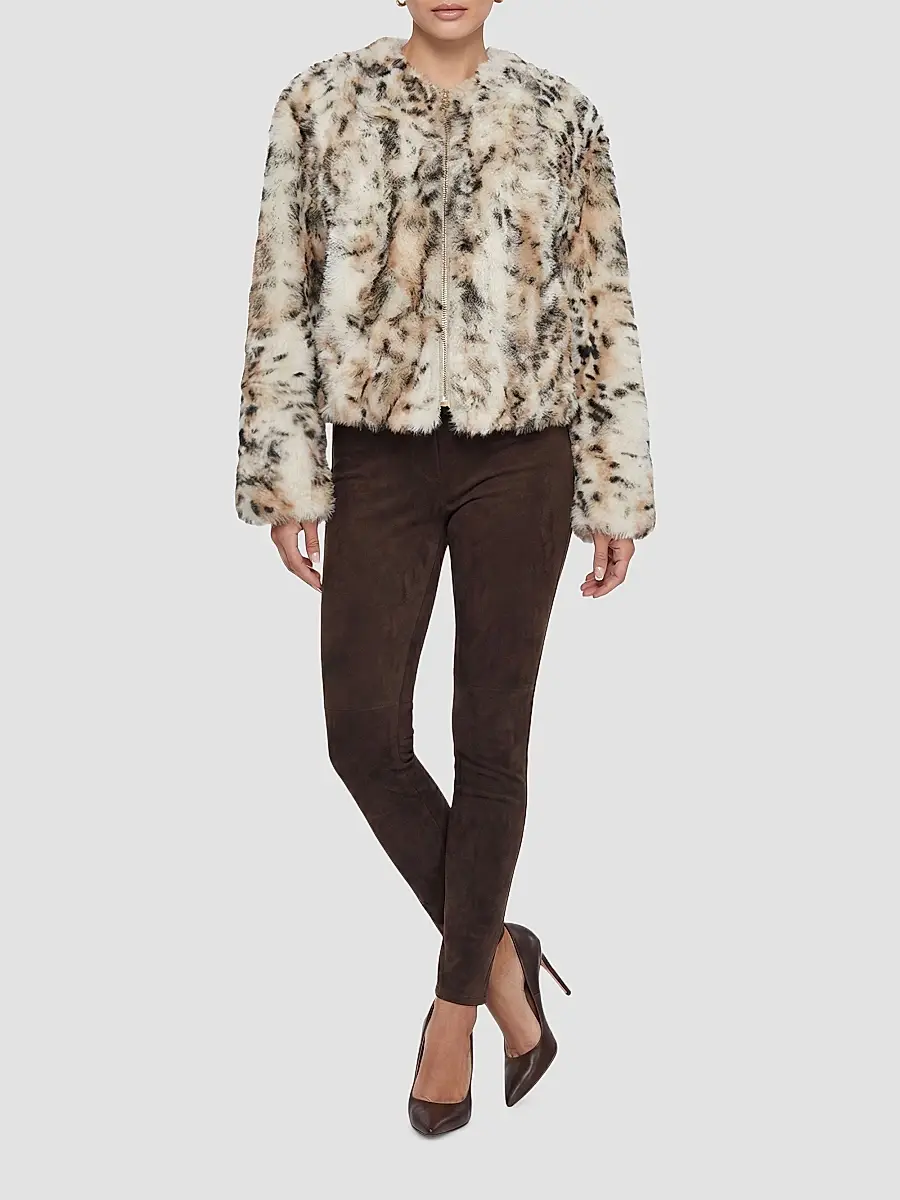 Gorski Women's Reversible Toscana Shearling Lamb Collarless Jacket | Thumbnail 2 Gorski Women's Reversible Toscana Shearling Lamb Collarless Jacket | Thumbnail 2