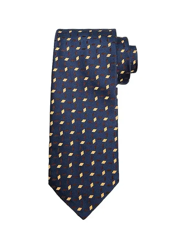 Charvet Men's Diamond Crisscross Pattern Silk Tie