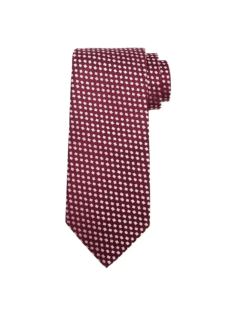 Charvet Men's Micro Diamond Pattern Silk Tie - Burgungy Pink | Image 1 Charvet Men's Micro Diamond Pattern Silk Tie - Burgungy Pink | Image 1