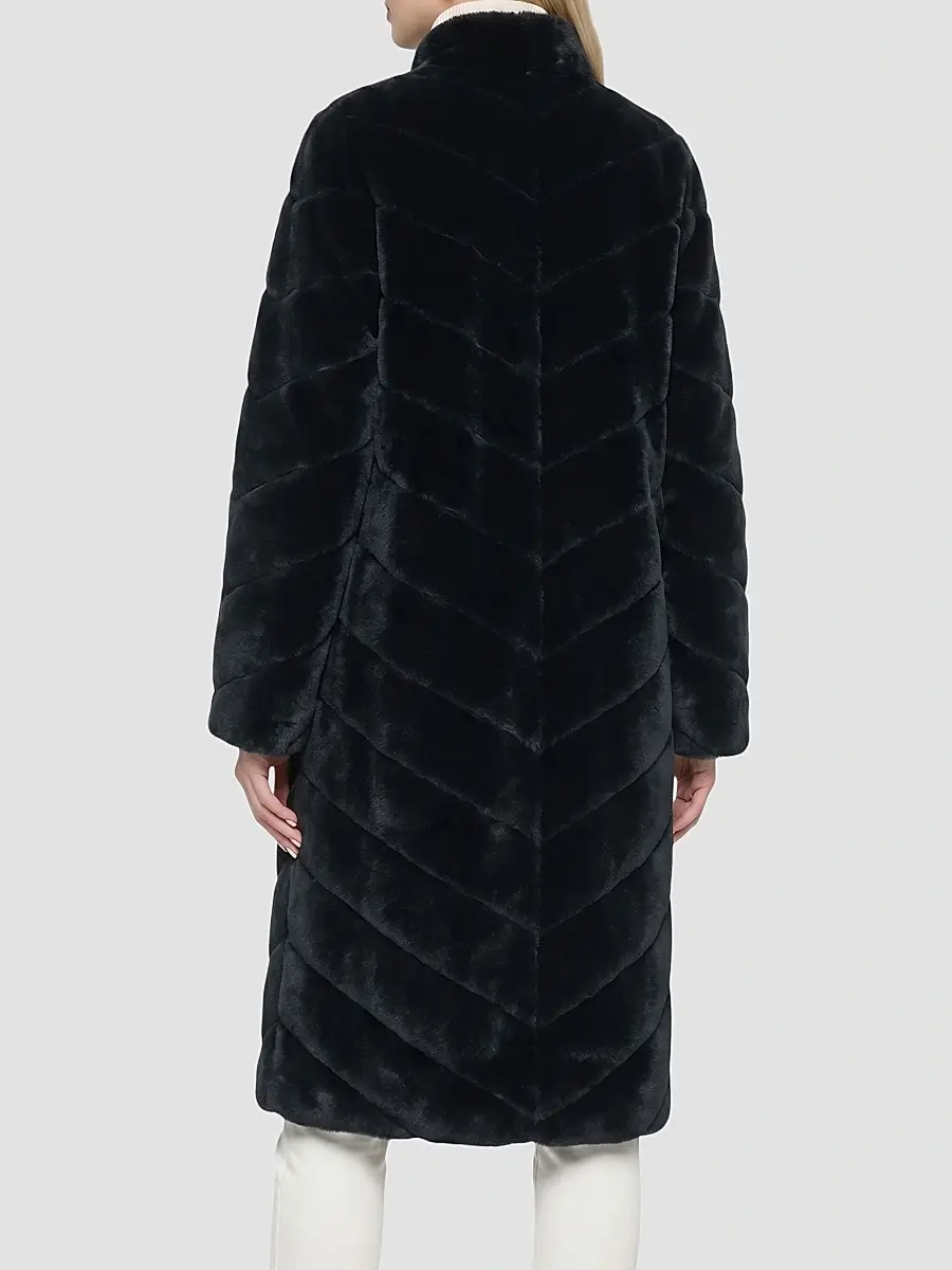 Gorski Women's Reversible Merino Shearling Lamb Chevron Short Coat | Thumbnail 4 Gorski Women's Reversible Merino Shearling Lamb Chevron Short Coat | Thumbnail 4