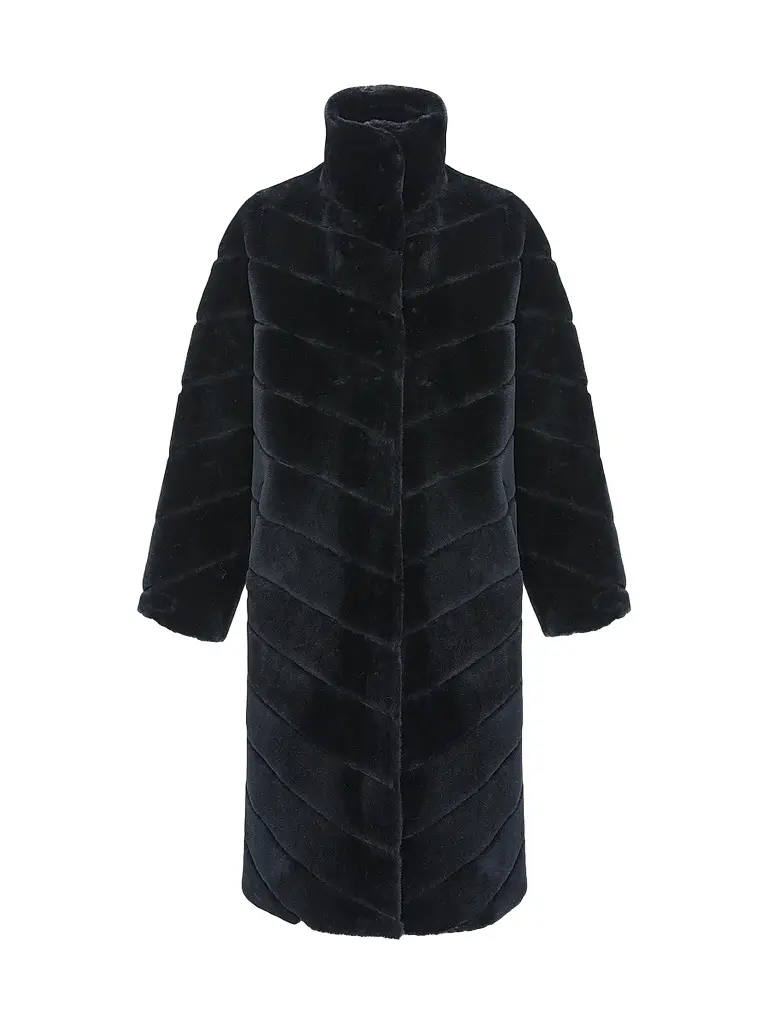 Gorski Women's Reversible Merino Shearling Lamb Chevron Short Coat - Black - Size XL | Image 1 Gorski Women's Reversible Merino Shearling Lamb Chevron Short Coat - Black - Size XL | Image 1