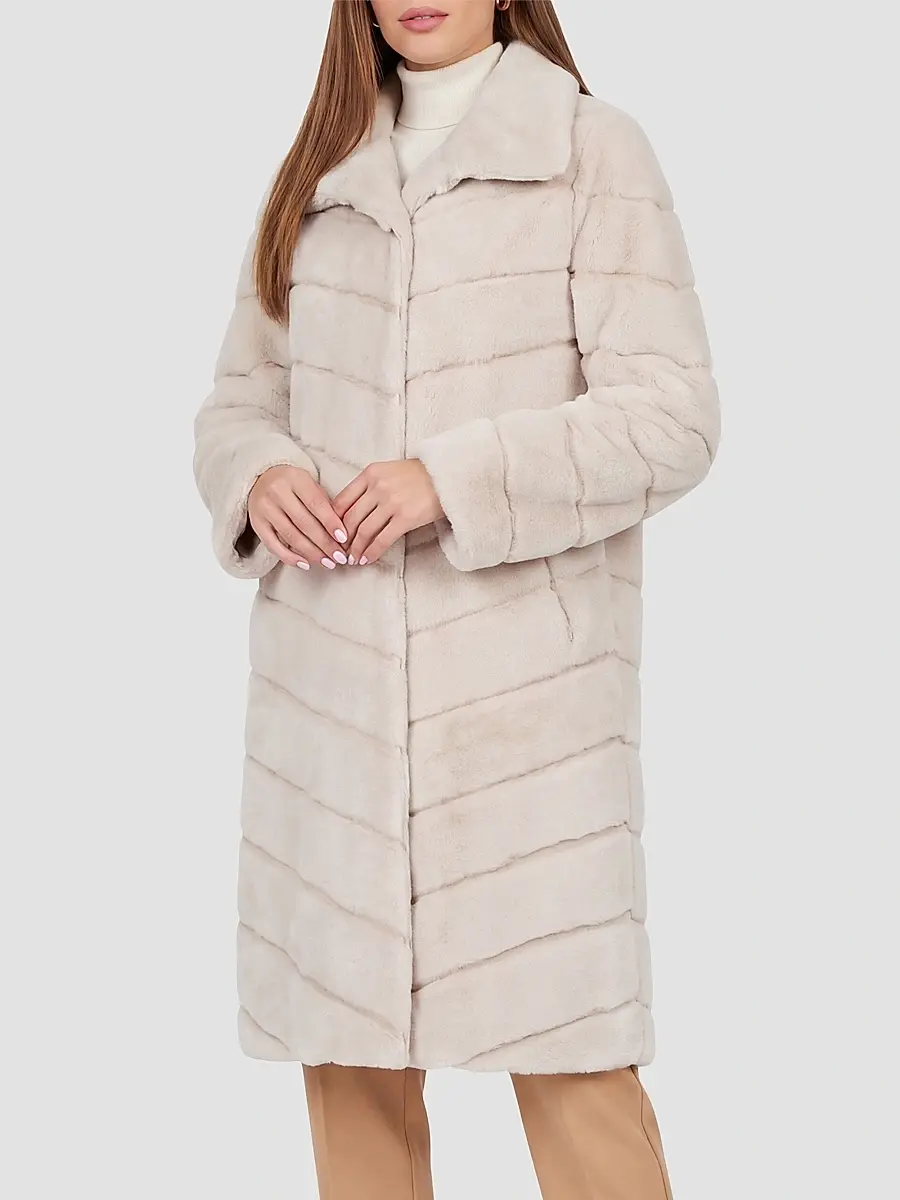 Gorski Women's Reversible Merino Shearling Lamb Chevron Short Coat | Thumbnail 3 Gorski Women's Reversible Merino Shearling Lamb Chevron Short Coat | Thumbnail 3