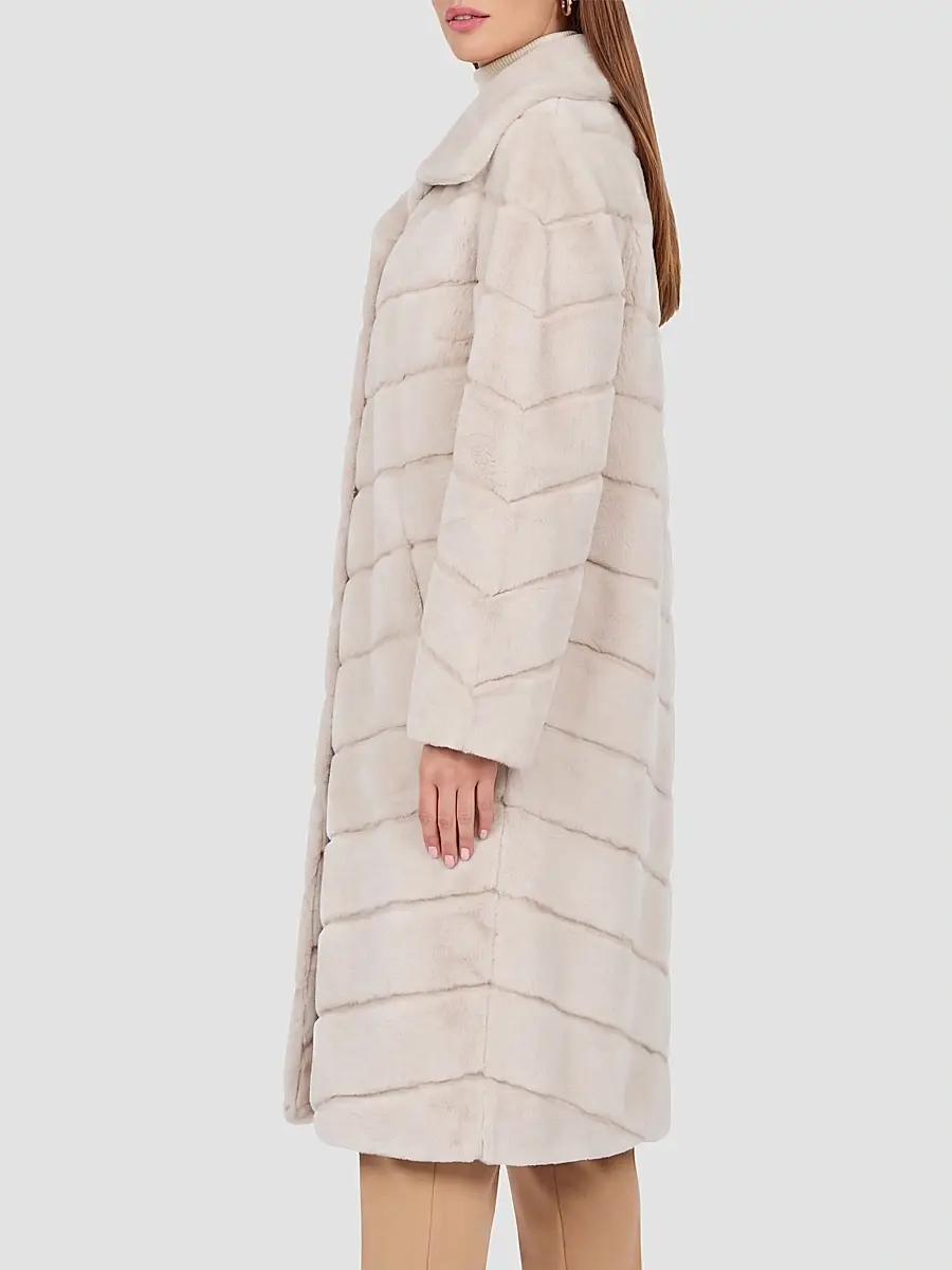 Gorski Women's Reversible Merino Shearling Lamb Chevron Short Coat | Thumbnail 4 Gorski Women's Reversible Merino Shearling Lamb Chevron Short Coat | Thumbnail 4