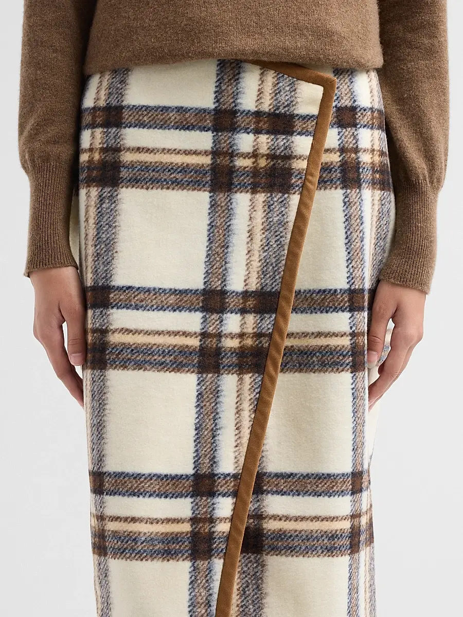 Toccin Women's Leia Plaid Wrap Maxi Skirt | Thumbnail 5 Toccin Women's Leia Plaid Wrap Maxi Skirt | Thumbnail 5