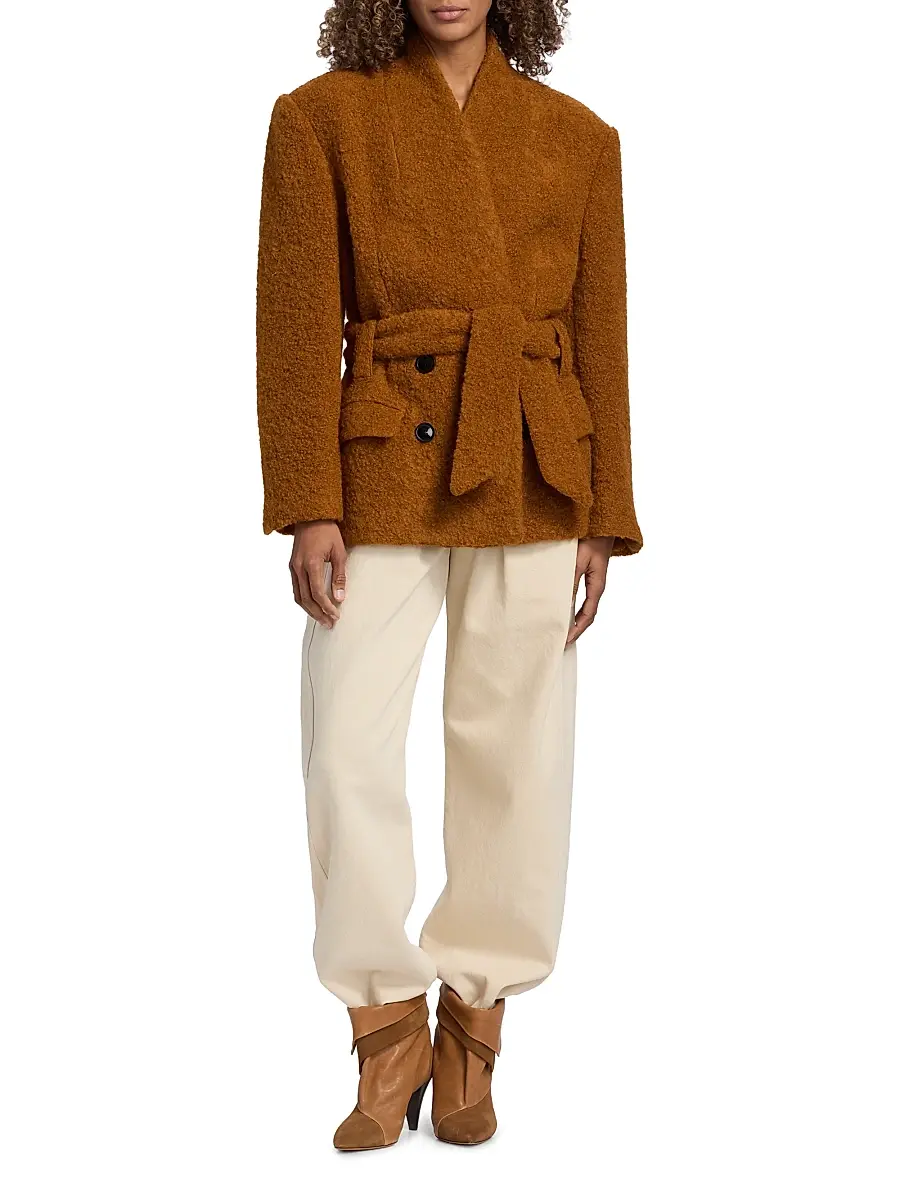 Isabel Marant Women's Syndra Wool-Blend Belted Jacket | Thumbnail 2 Isabel Marant Women's Syndra Wool-Blend Belted Jacket | Thumbnail 2