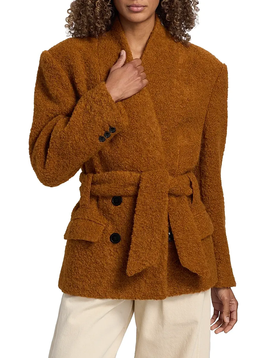 Isabel Marant Women's Syndra Wool-Blend Belted Jacket | Thumbnail 3 Isabel Marant Women's Syndra Wool-Blend Belted Jacket | Thumbnail 3