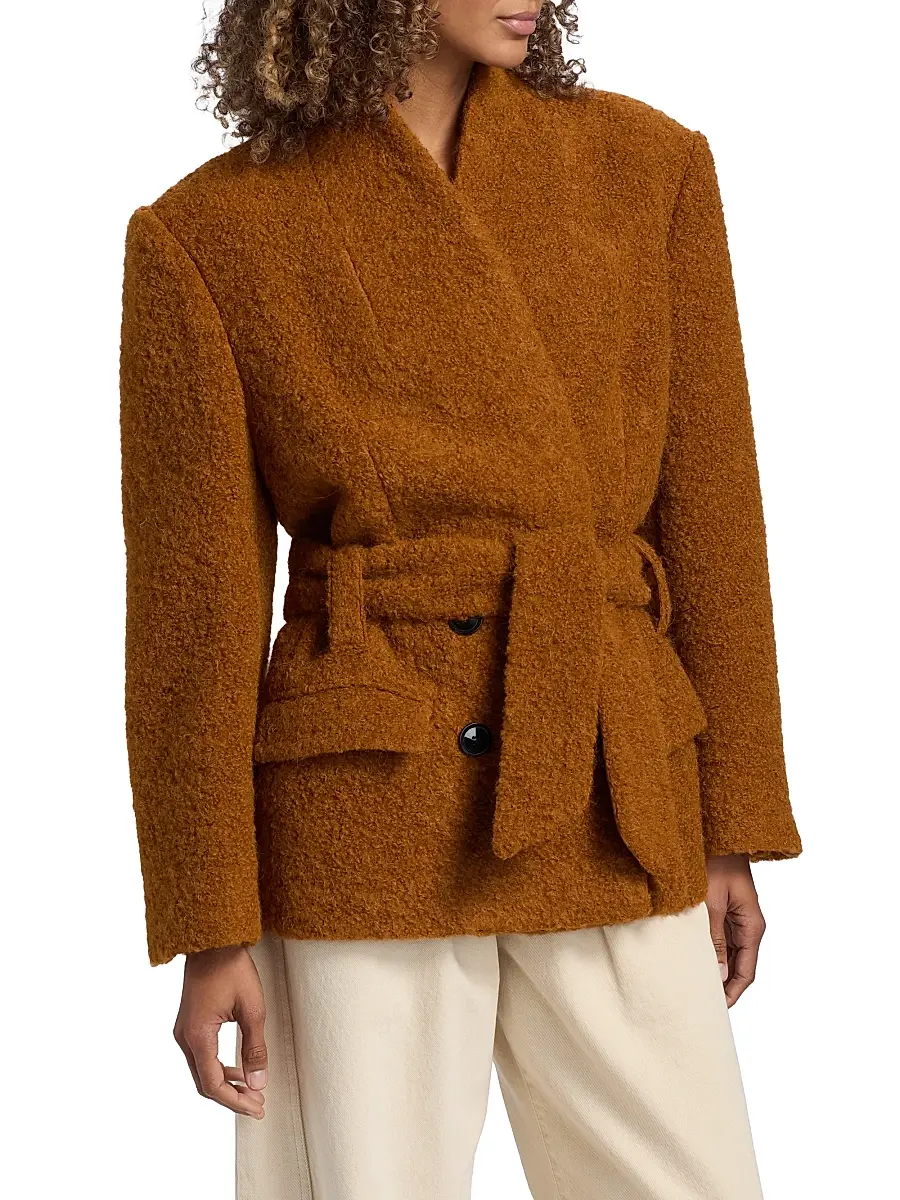 Isabel Marant Women's Syndra Wool-Blend Belted Jacket | Thumbnail 4 Isabel Marant Women's Syndra Wool-Blend Belted Jacket | Thumbnail 4