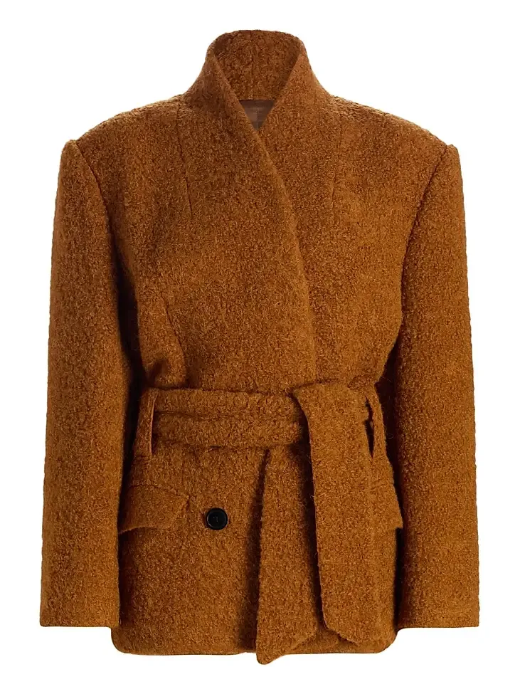 Women's Syndra Wool-Blend Belted Jacket Women's Syndra Wool-Blend Belted Jacket