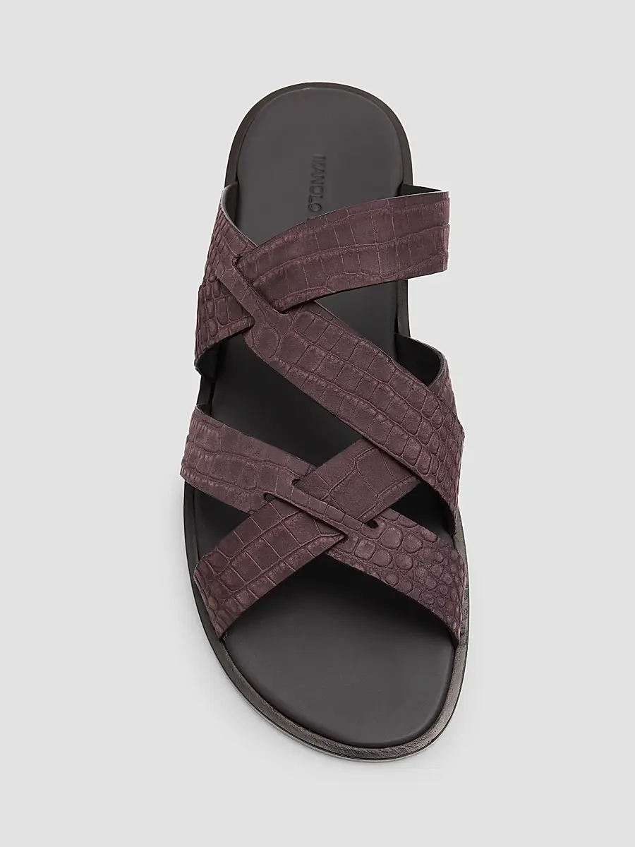 Manolo Blahnik Men's Marvin Leather Sandals | Thumbnail 5