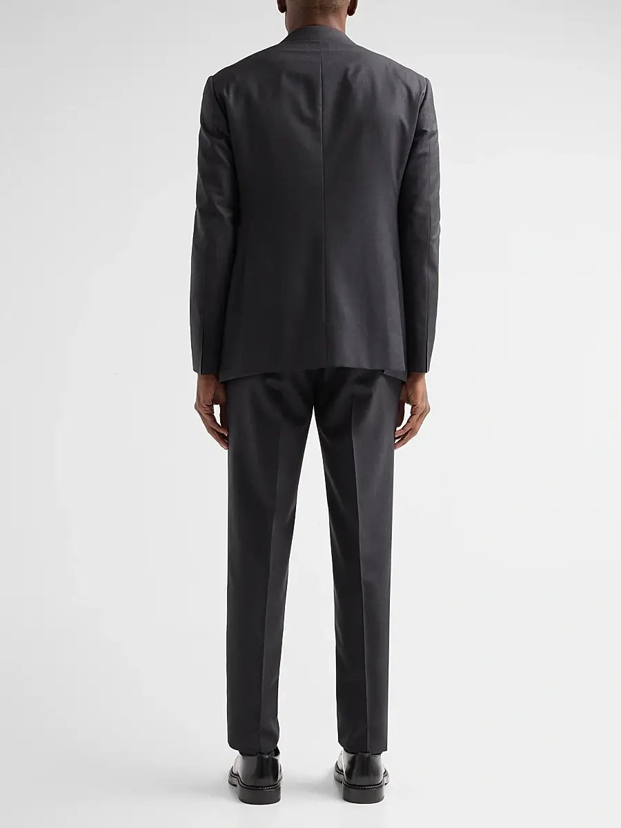 Giorgio Armani Men's Zig-Zag Textured Wool Suit | Thumbnail 3 Giorgio Armani Men's Zig-Zag Textured Wool Suit | Thumbnail 3