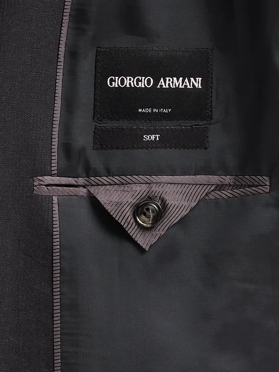 Giorgio Armani Men's Zig-Zag Textured Wool Suit | Thumbnail 7 Giorgio Armani Men's Zig-Zag Textured Wool Suit | Thumbnail 7