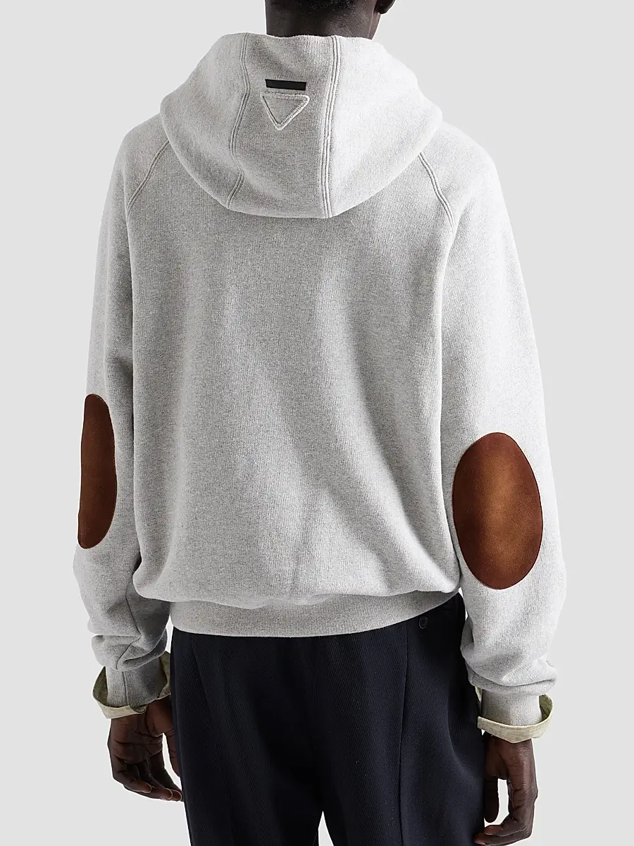 Prada Men's Cotton Fleece Hoodie | Thumbnail 3