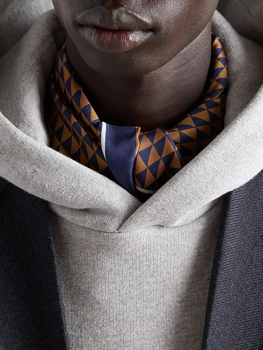 Prada Men's Cotton Fleece Hoodie | Thumbnail 5