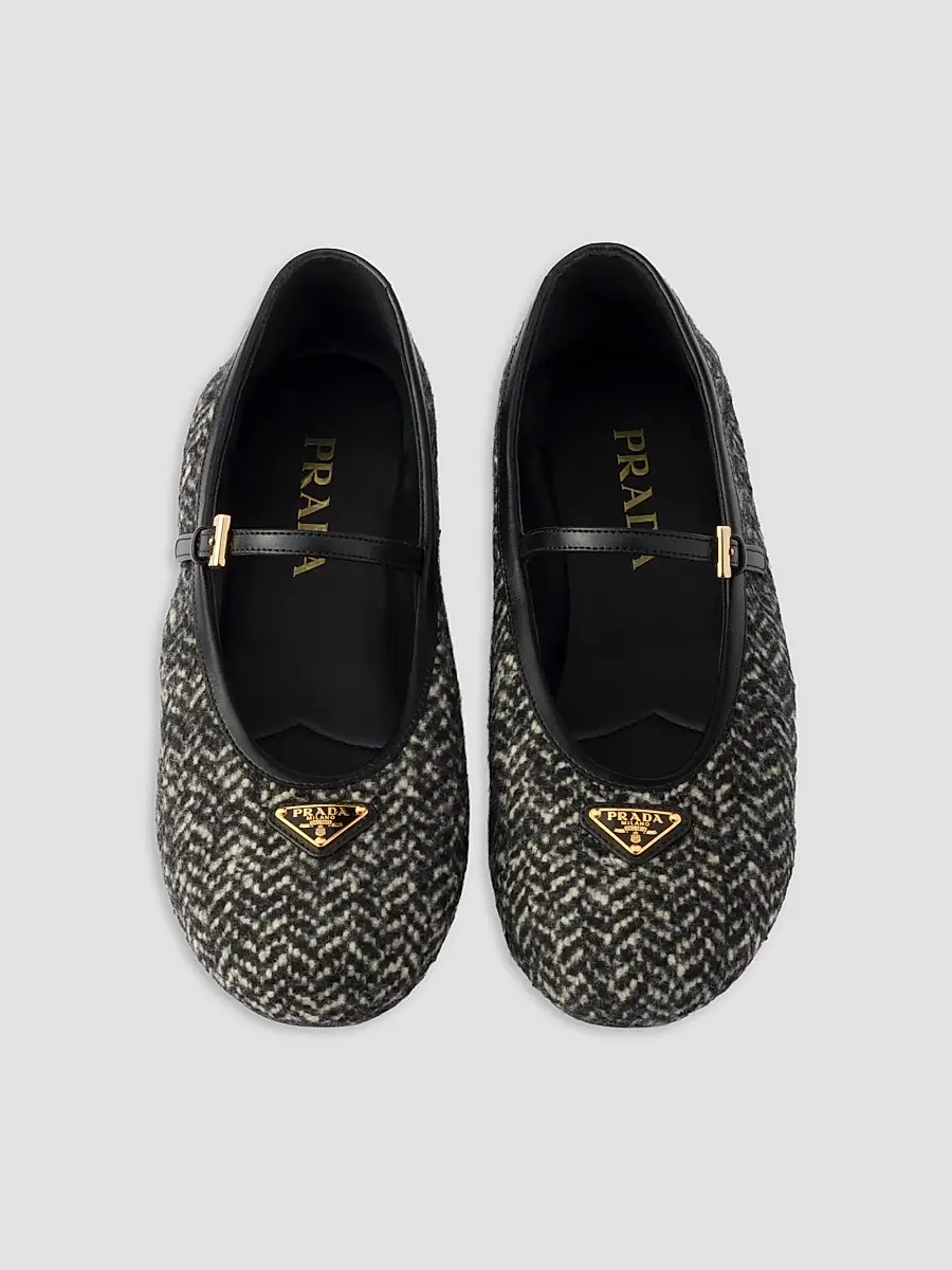 Prada Women's Fabric Ballerinas | Thumbnail 4