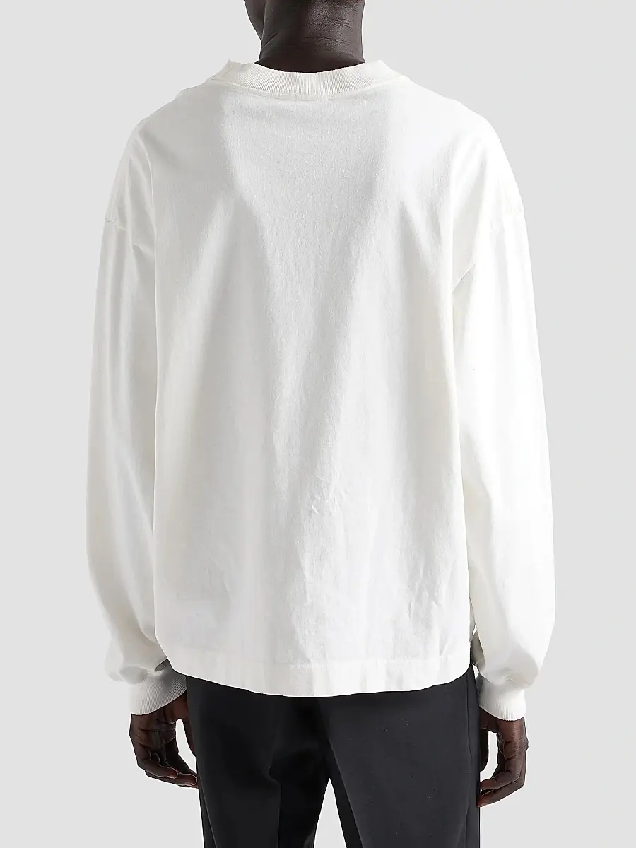 Prada Men's Long-Sleeved Cotton T-Shirt | Thumbnail 4 Prada Men's Long-Sleeved Cotton T-Shirt | Thumbnail 4