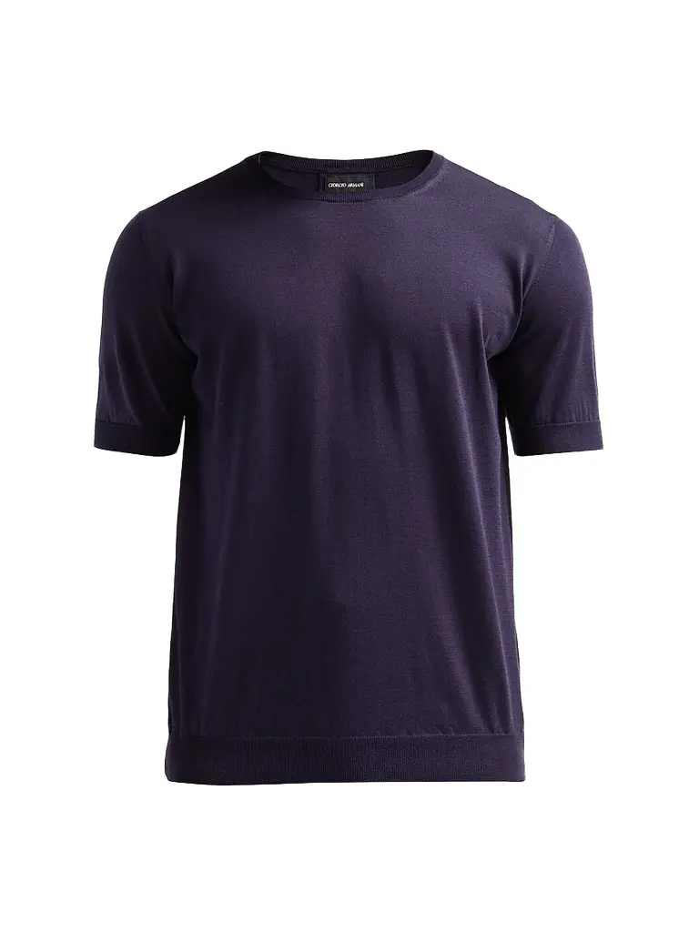 Giorgio Armani Men's Silk-Cotton Crewneck T-Shirt - Mosto - Size 48 | Image 1 Giorgio Armani Men's Silk-Cotton Crewneck T-Shirt - Mosto - Size 48 | Image 1