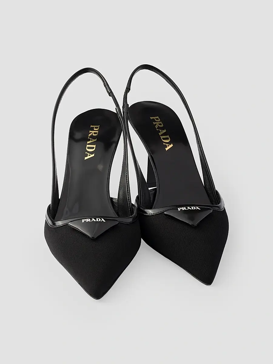 Prada Women's Fabric Slingback Pumps | Thumbnail 2