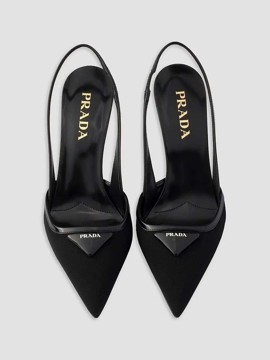 Prada Women's Fabric Slingback Pumps | Thumbnail 4