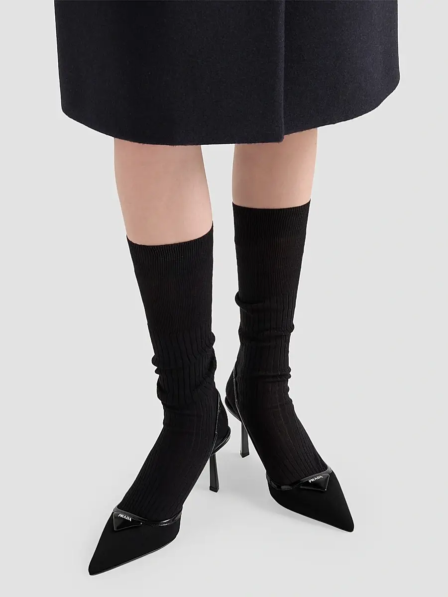 Prada Women's Fabric Slingback Pumps | Thumbnail 6