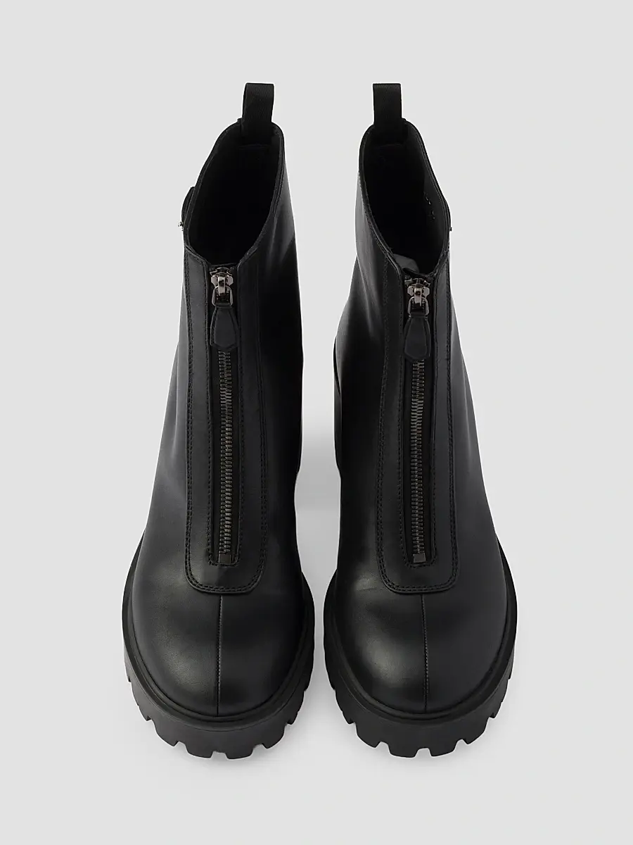 Prada Women's Leather Ankle Boots with Zipper | Thumbnail 4 Prada Women's Leather Ankle Boots with Zipper | Thumbnail 4