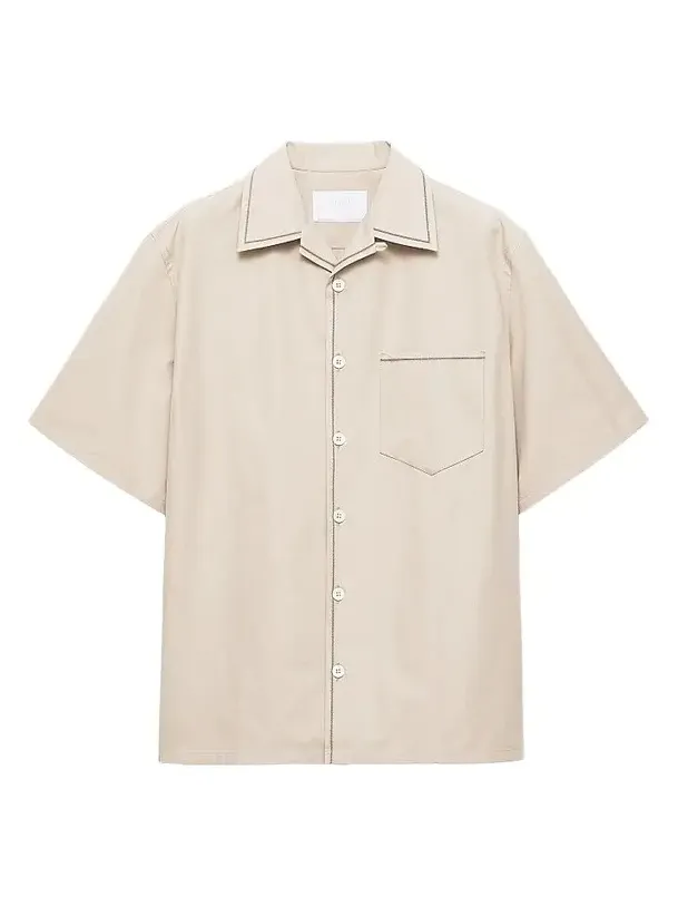 Men's Short-Sleeved Cotton Shirt