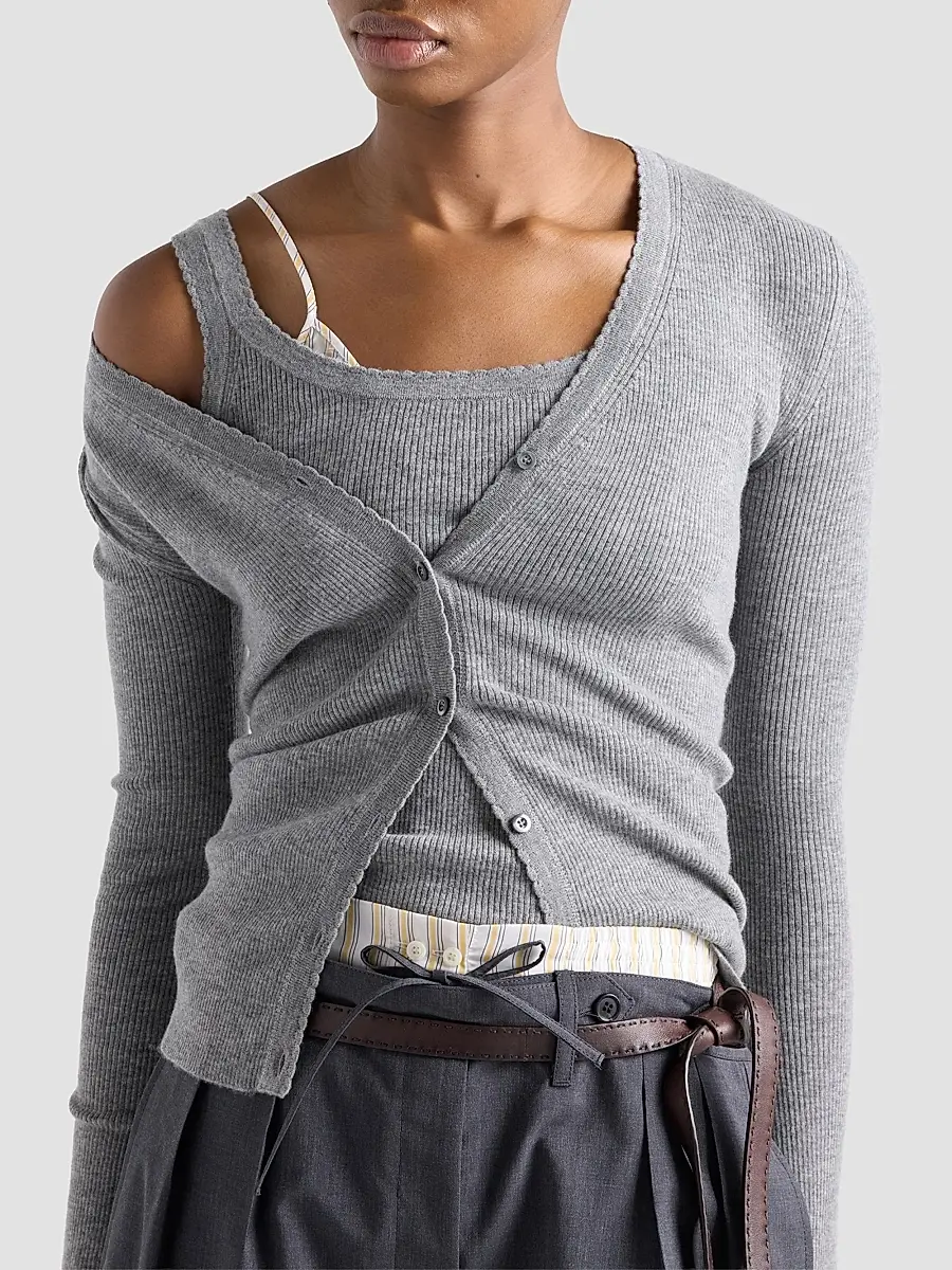 Prada Women's Ribbed Knit Cashmere Tank Top | Thumbnail 5