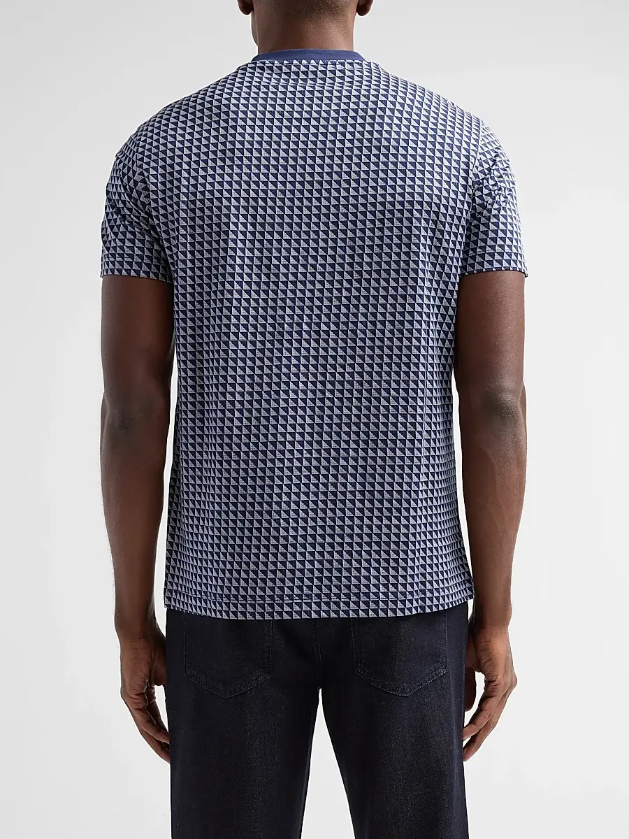 Emporio Armani Men's Contrast Triangle Crewneck T-Shirt | Thumbnail 3 Emporio Armani Men's Contrast Triangle Crewneck T-Shirt | Thumbnail 3