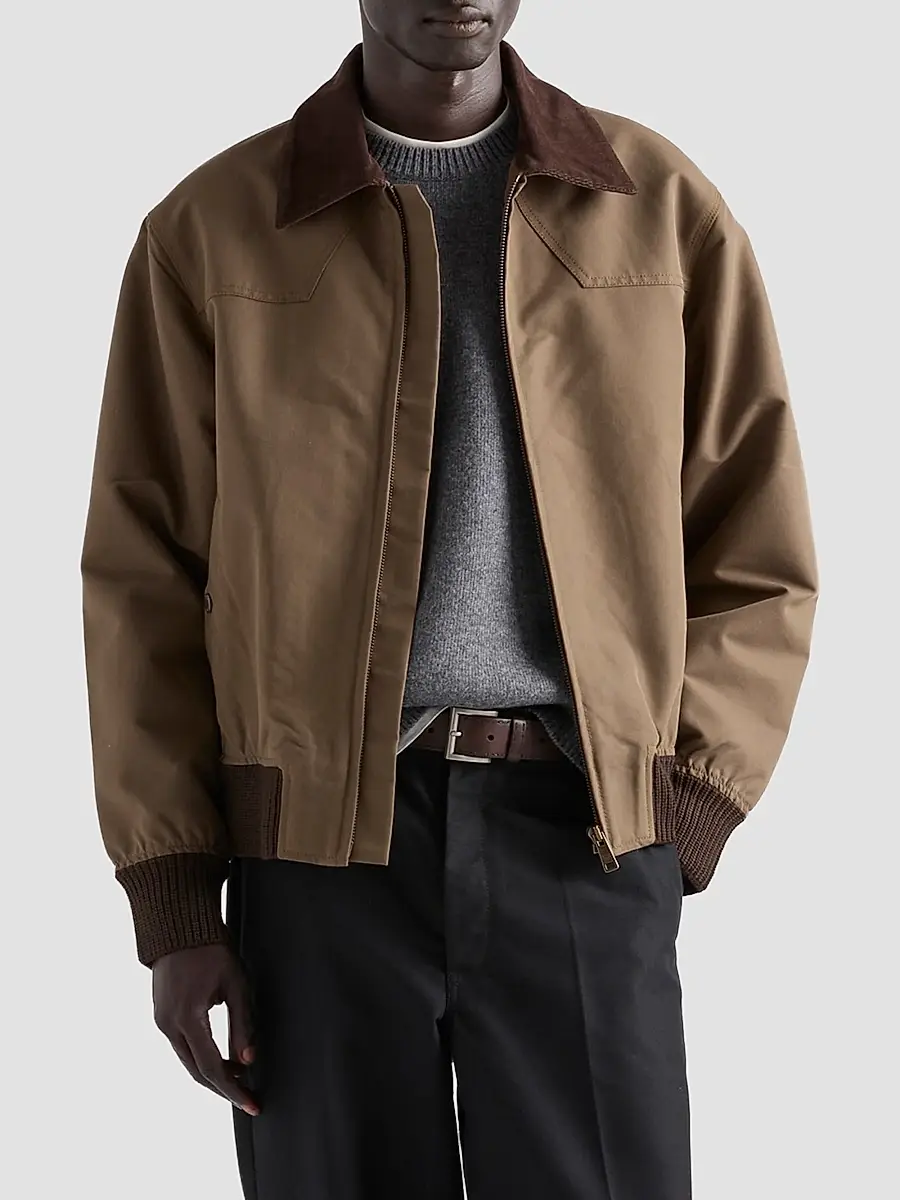 Prada Men's Denim Blouson Jacket | Thumbnail 2 Prada Men's Denim Blouson Jacket | Thumbnail 2