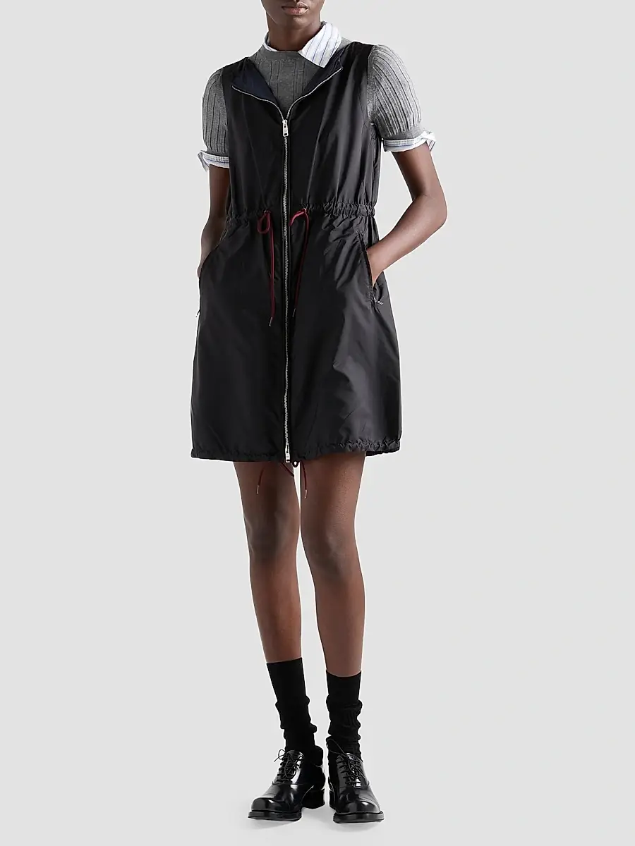 Prada Women's Lightweight Nylon Mini-Dress | Thumbnail 2