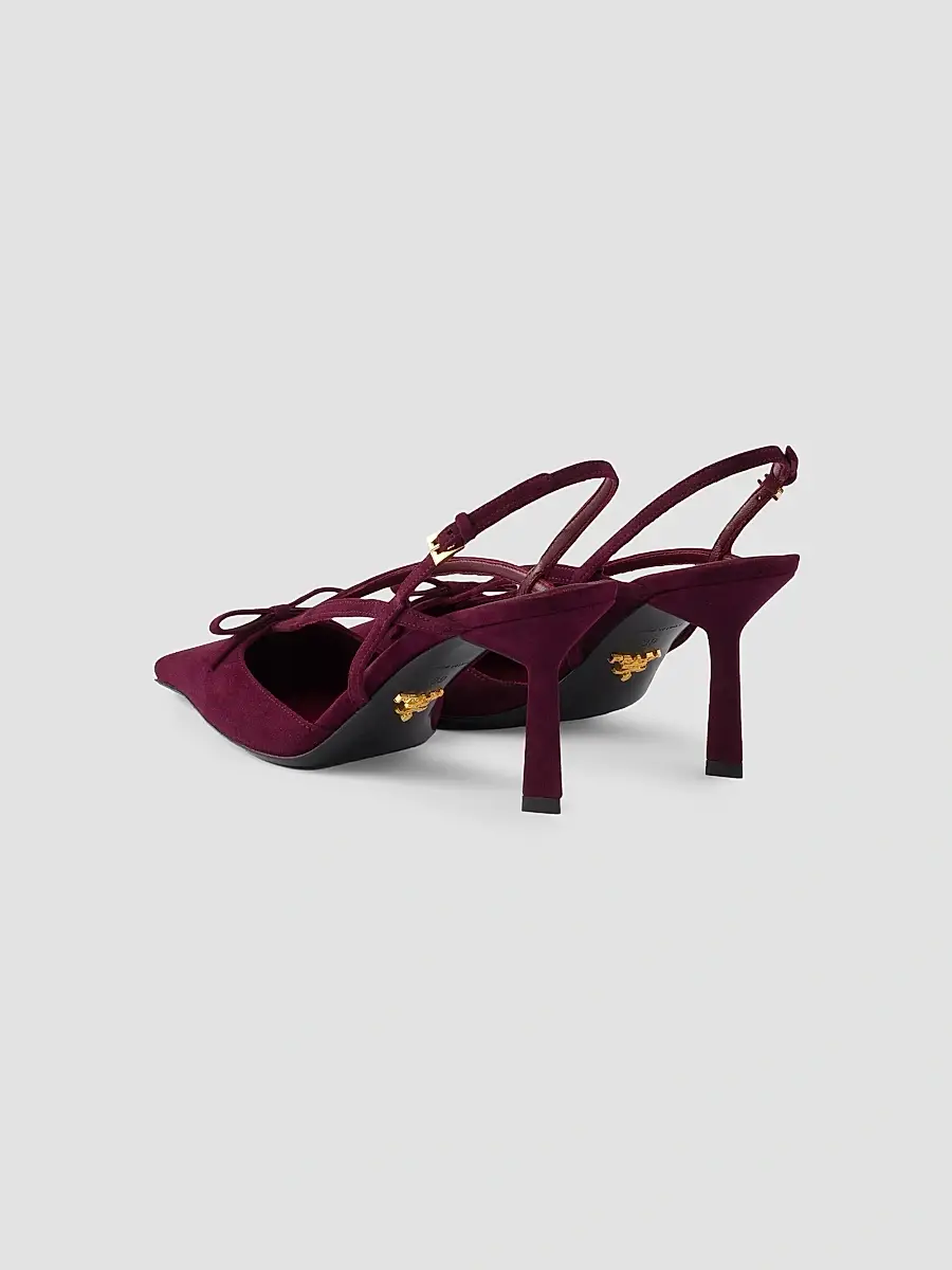 Prada Women's Suede Slingback Pumps | Thumbnail 2 Prada Women's Suede Slingback Pumps | Thumbnail 2