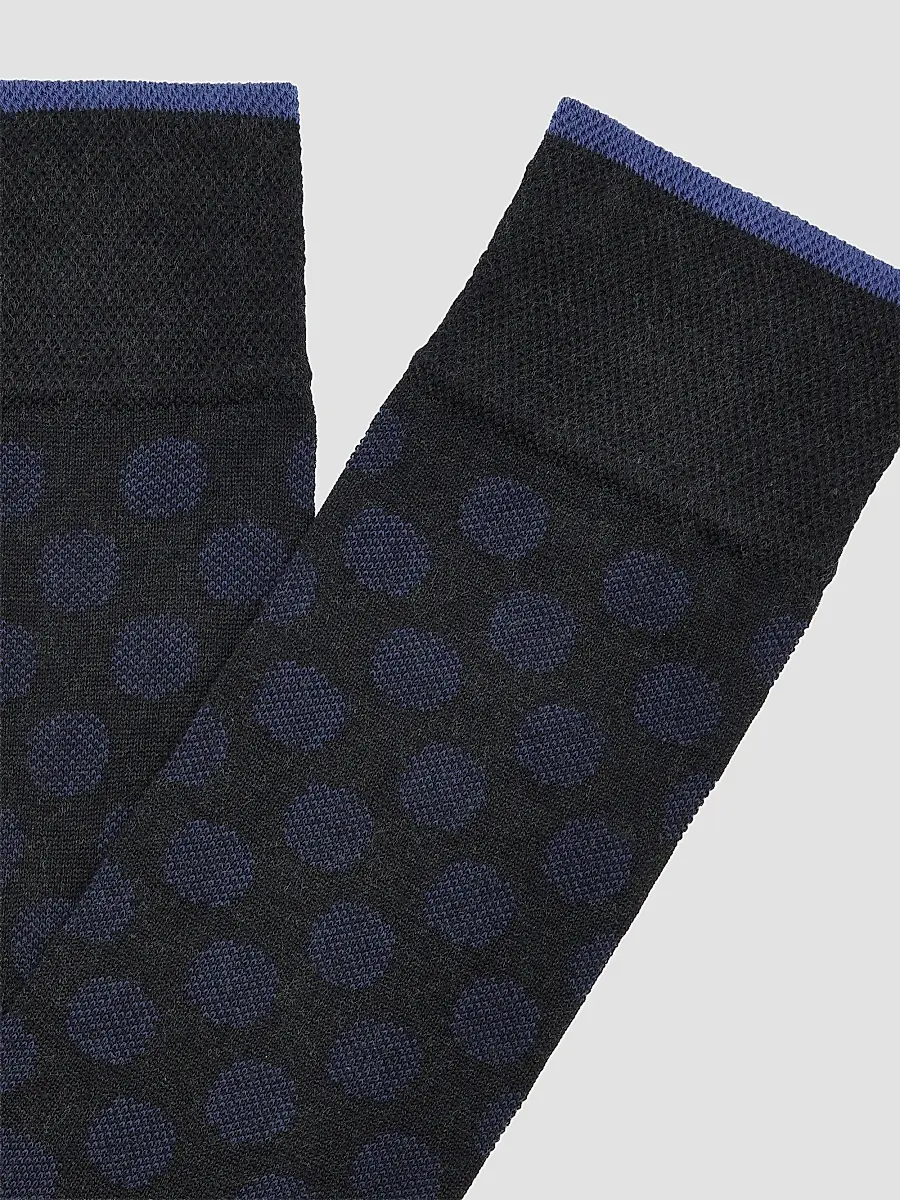 Marcoliani Men's Jacquard Dot Cotton-Nylon Socks | Thumbnail 2 Marcoliani Men's Jacquard Dot Cotton-Nylon Socks | Thumbnail 2