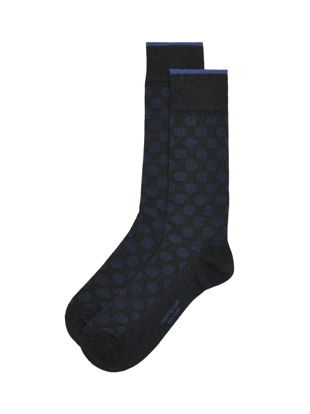 Marcoliani Men's Jacquard Dot Cotton-Nylon Socks