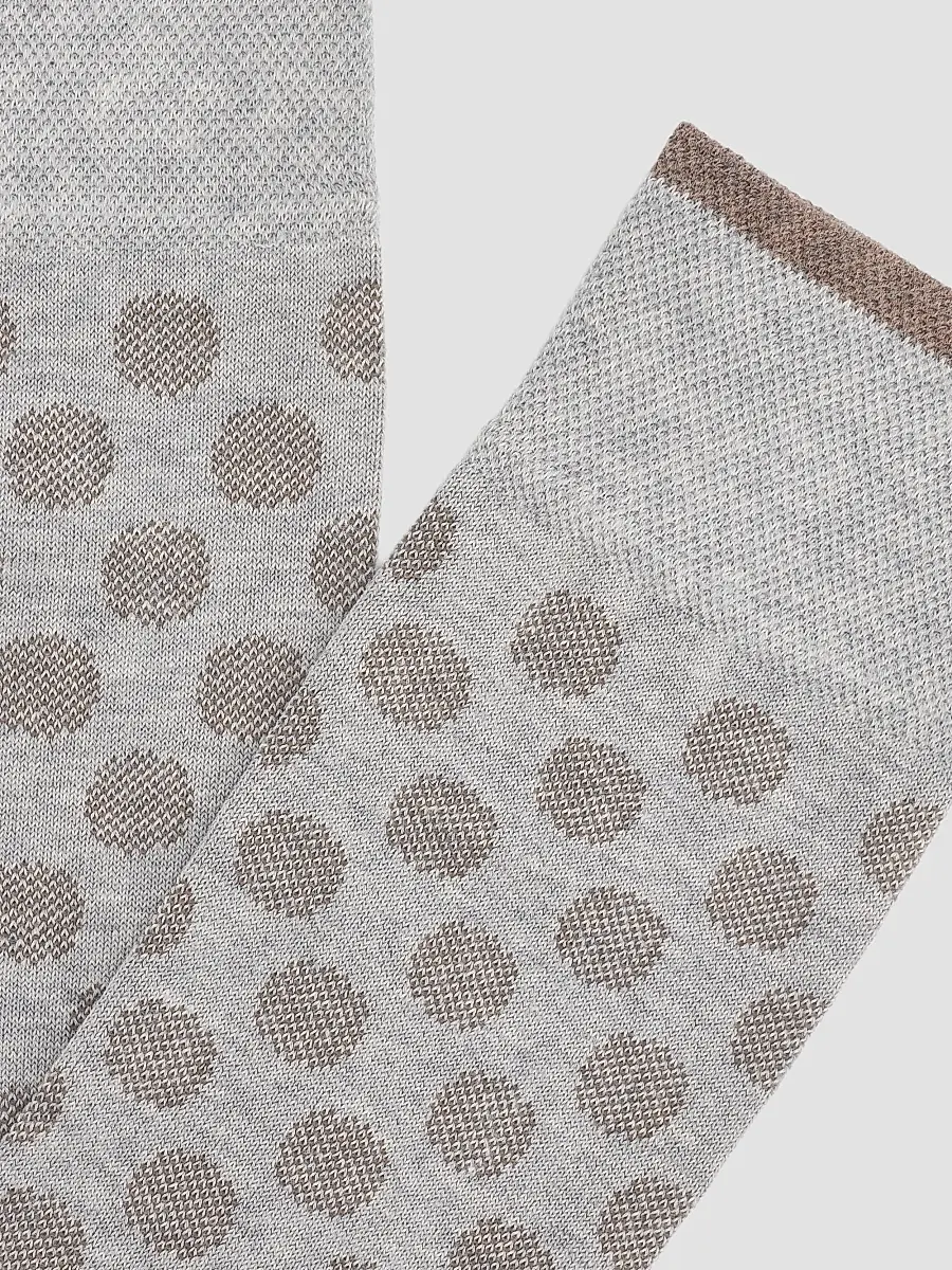 Marcoliani Men's Jacquard Dot Cotton-Nylon Socks | Thumbnail 2 Marcoliani Men's Jacquard Dot Cotton-Nylon Socks | Thumbnail 2