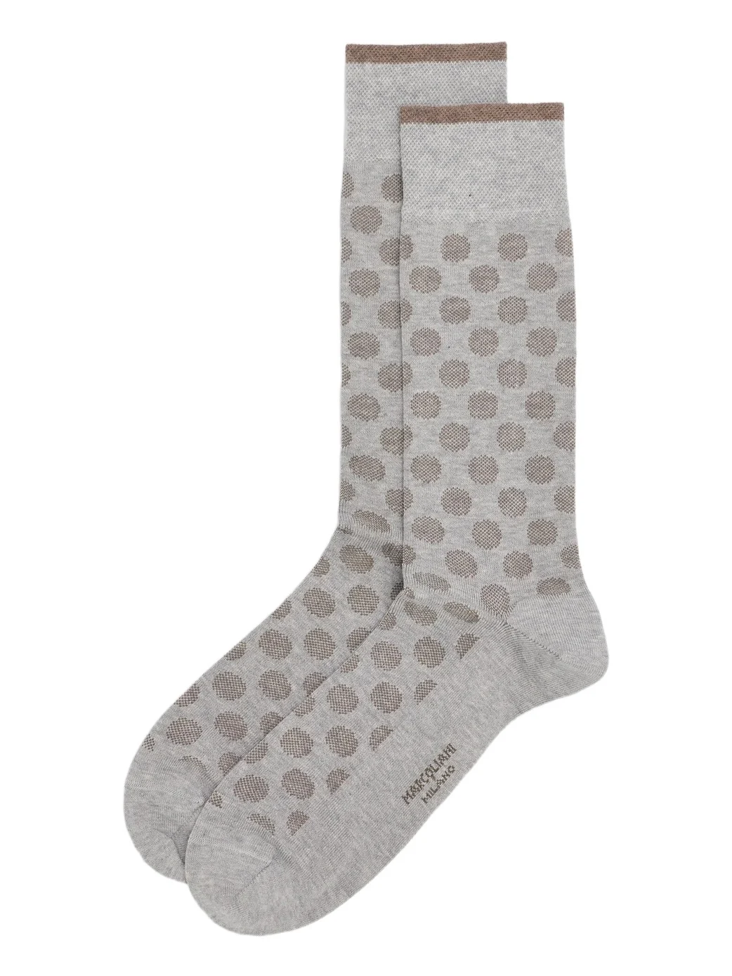 Marcoliani Men's Jacquard Dot Cotton-Nylon Socks